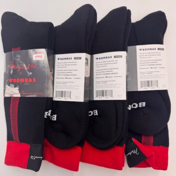 Bombas 4-Pack Mens Muhammad Ali x Championship Calf Socks Size Large - Picture 3 of 3